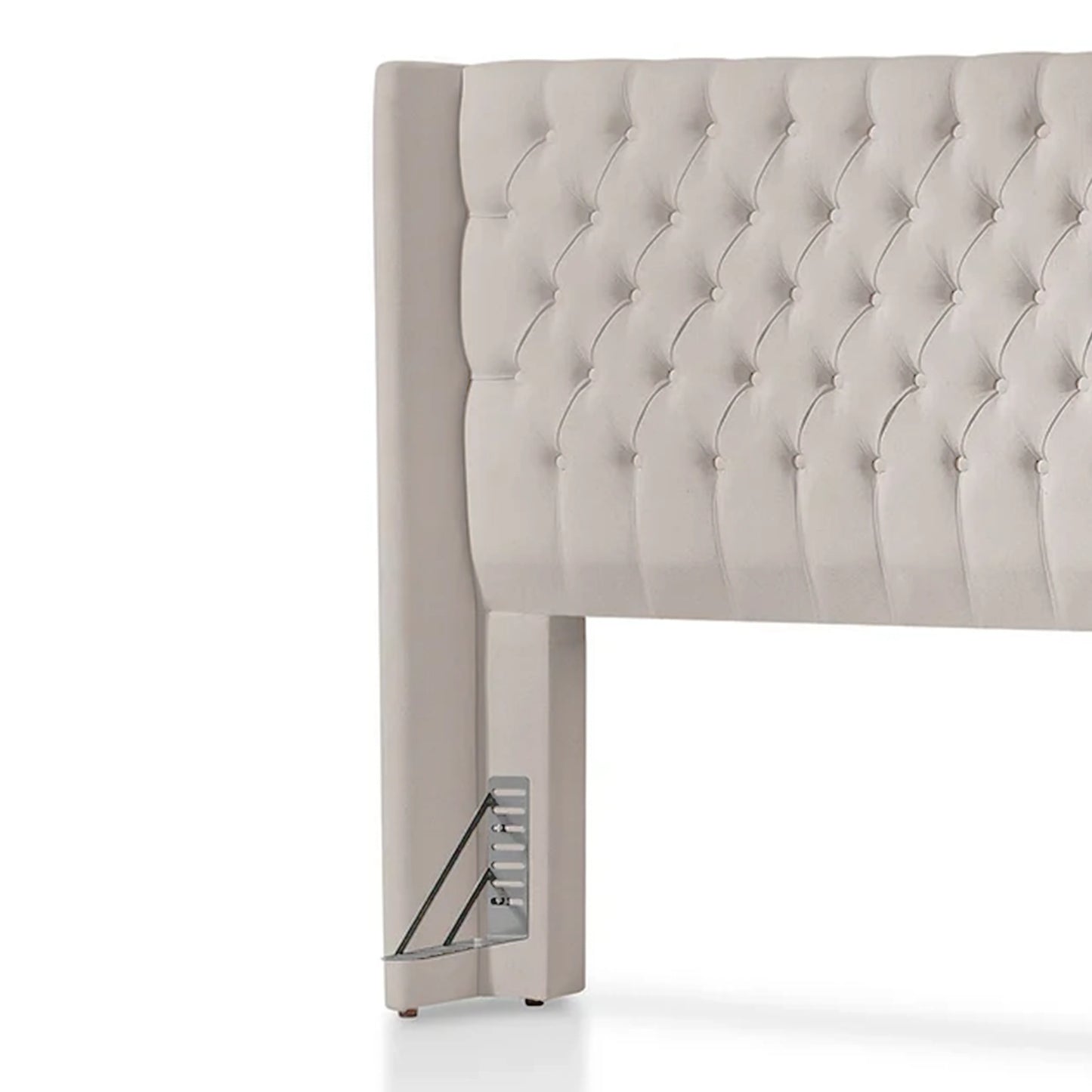 Reembalado - Cabeceira Queen Estofada Liya Capitonê 175 cm - Linho Off White
