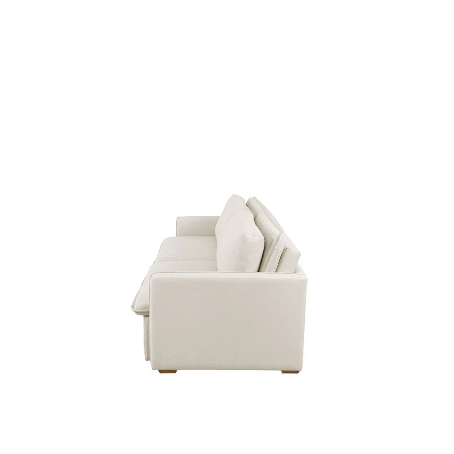 Reembalado - Sofá Cama Retrátil e Reclinável 3 Lugares Vancouver 196 cm - Linho Texturizado Off White