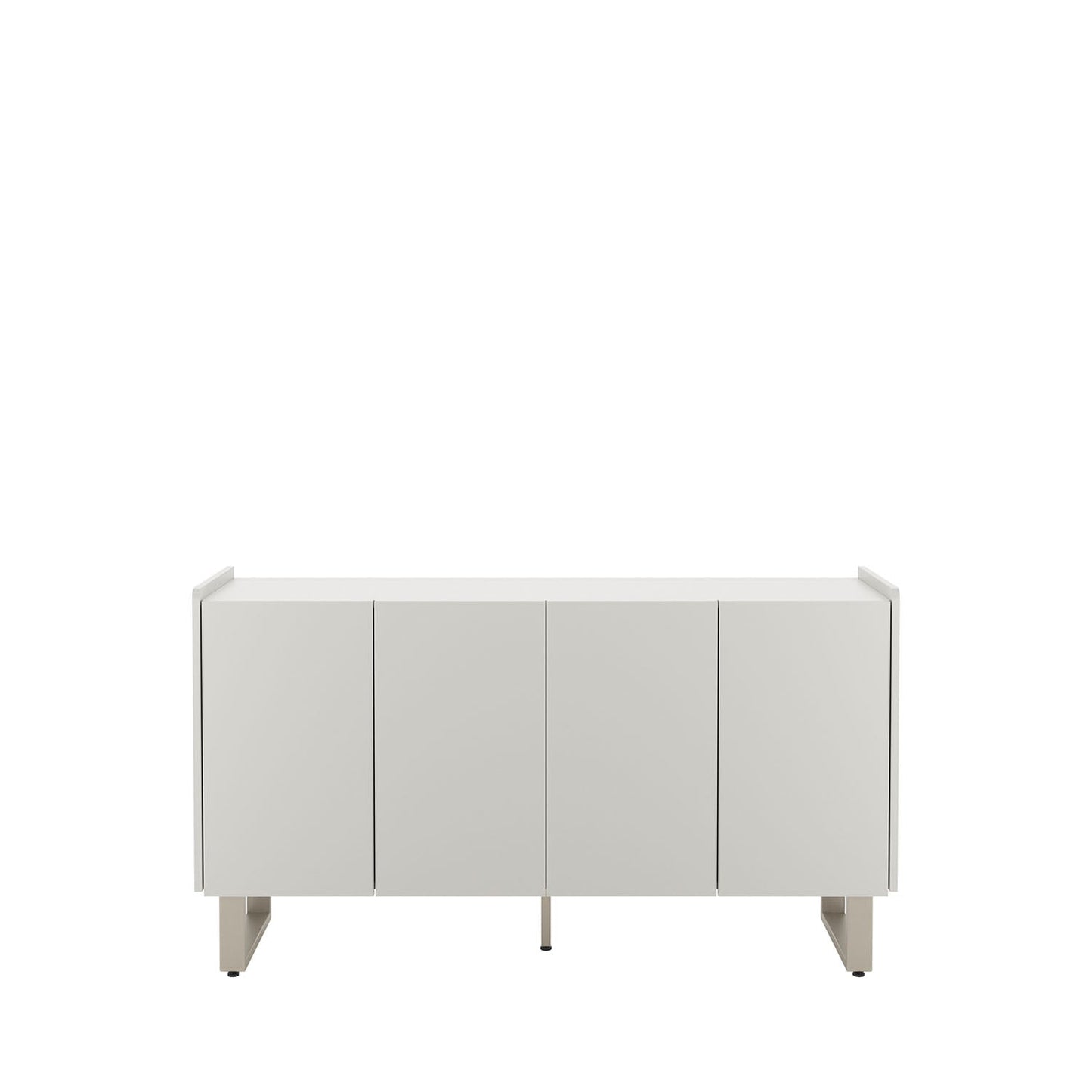 Reembalado - Buffet 4 Portas 2 Prateleiras Arcádia 137 cm - Champanhe c/ Off White Fosco