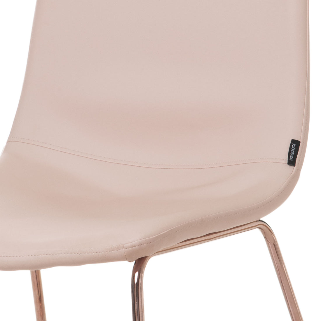 Reembalado - Cadeira Scott - PU Rosé c/ Cobre