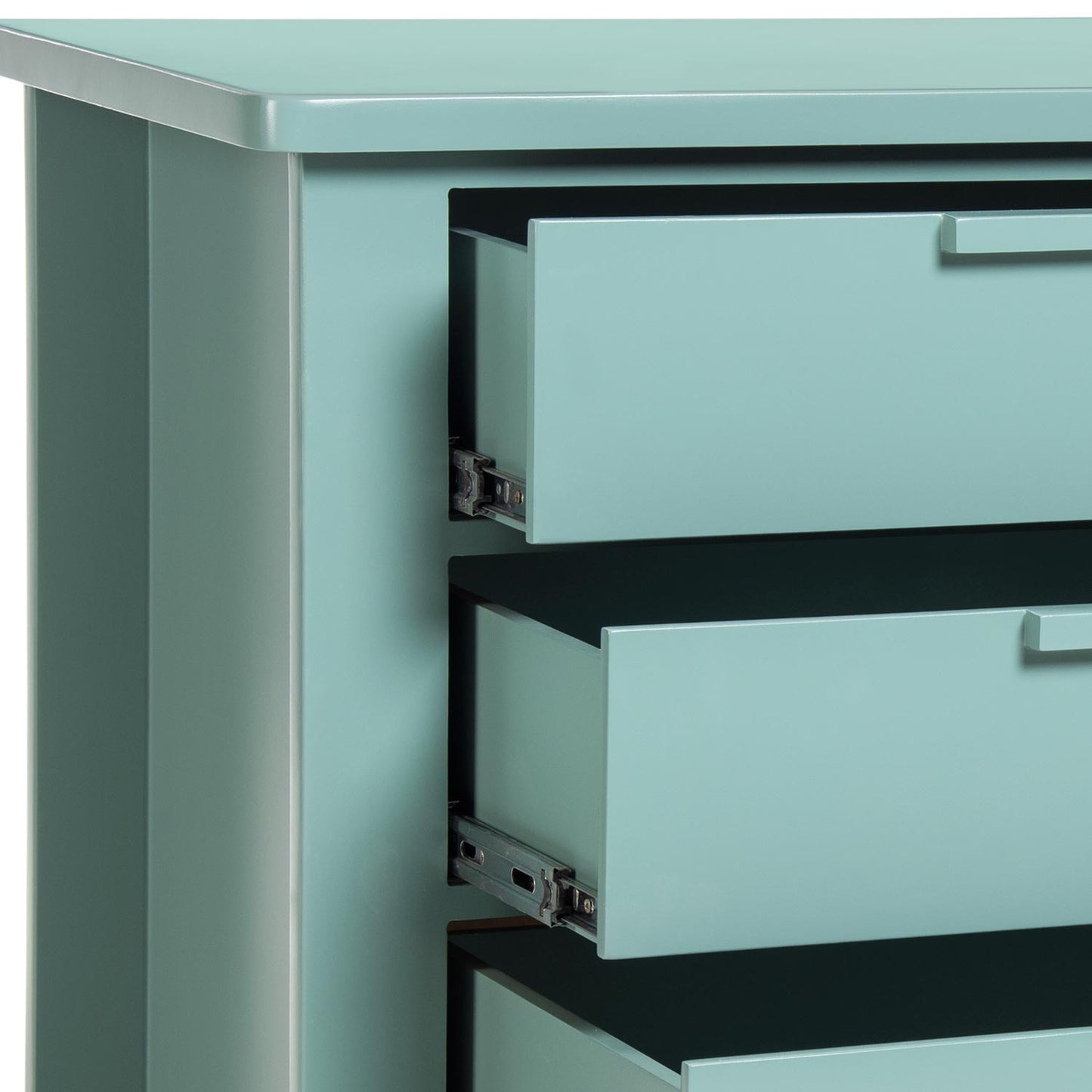 Reembalado - Cômoda Sapateira Sid c/ 4 Gavetas e 2 Nichos Eucalipto Verde