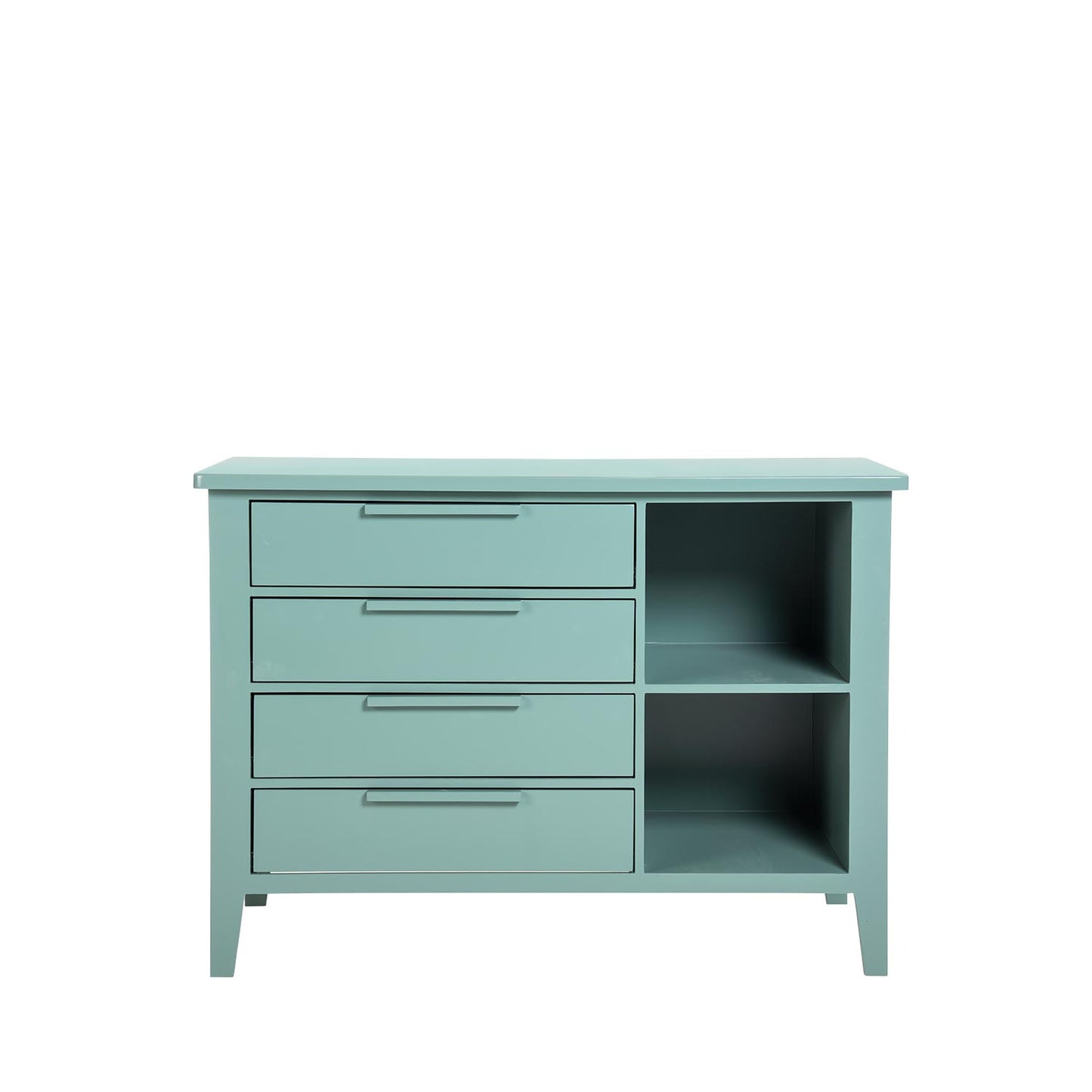Reembalado - Cômoda Sapateira Sid c/ 4 Gavetas e 2 Nichos Eucalipto Verde
