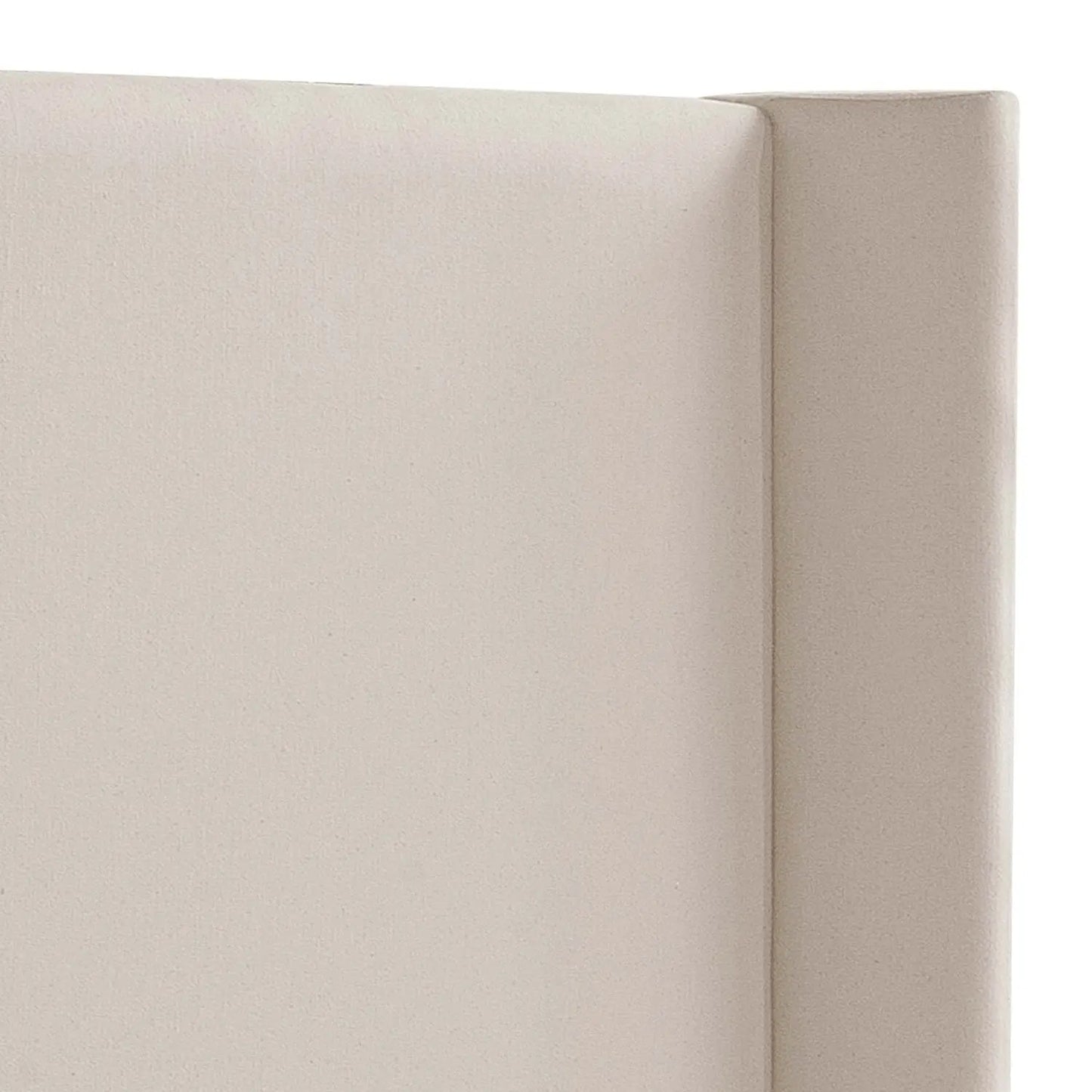 Mostruário - Cabeceira Casal Estofada Liya 155 cm - Linho Off White