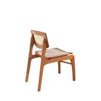 Reembalado - Cadeira Ceci - Mel c/ Palhinha - Linho Off White