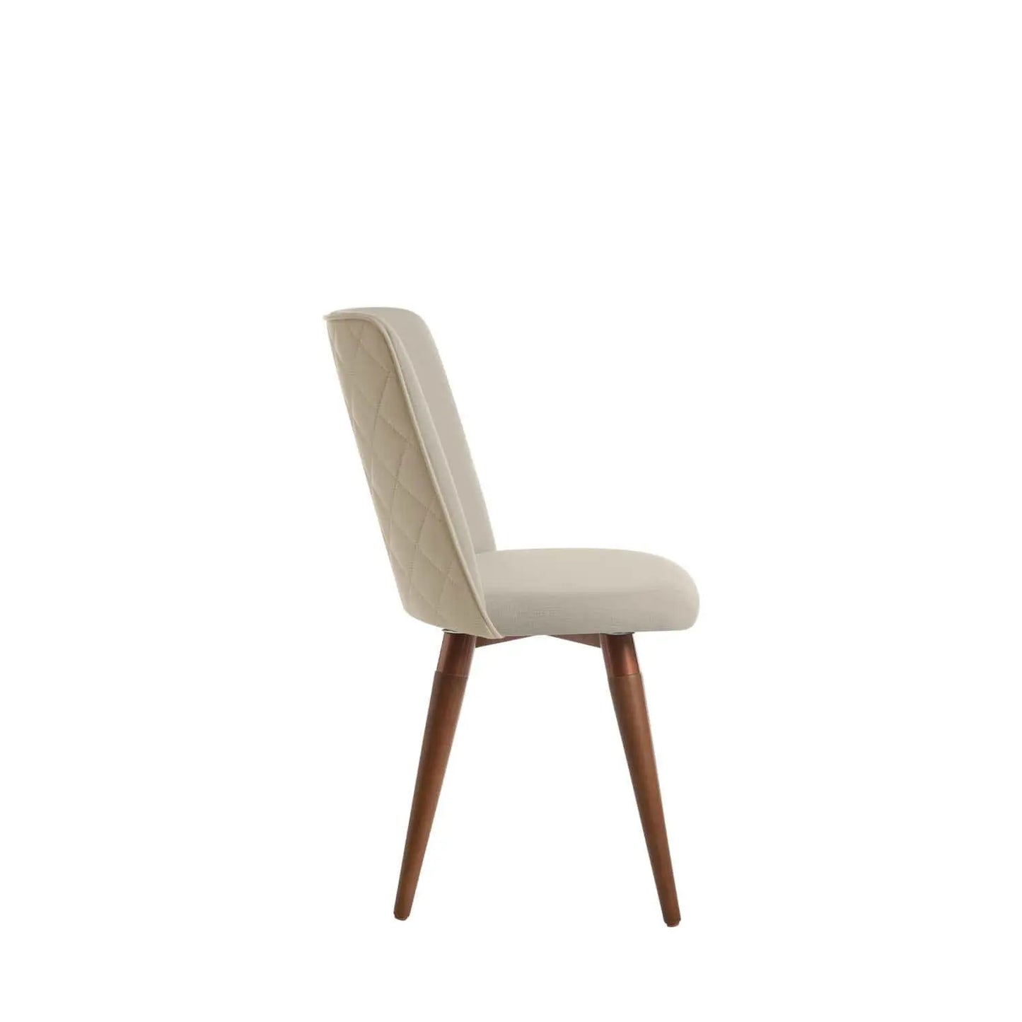 Reembalado - Cadeira Dakota Giratória Linho c/ PU - Off White - Cobre - Natural