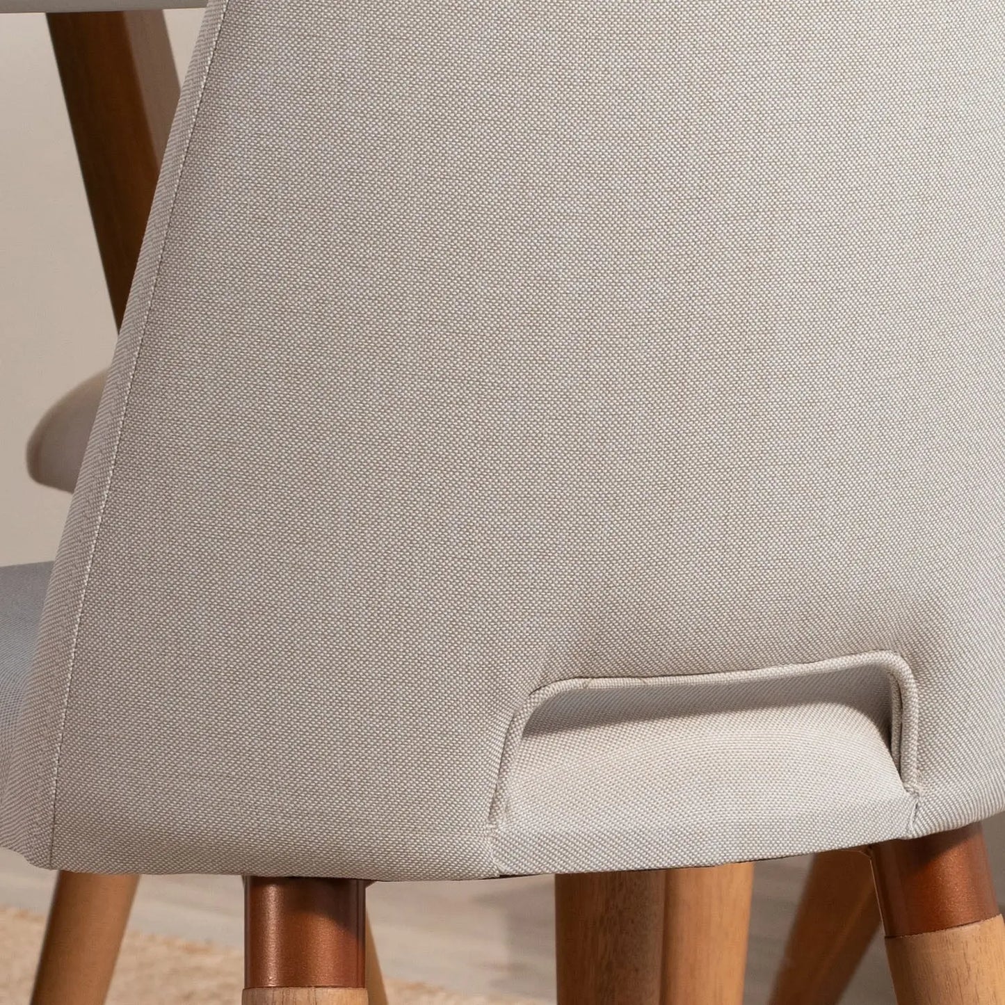 Reembalado - Cadeira Drop Linho - Off White - Cobre - Cinamomo