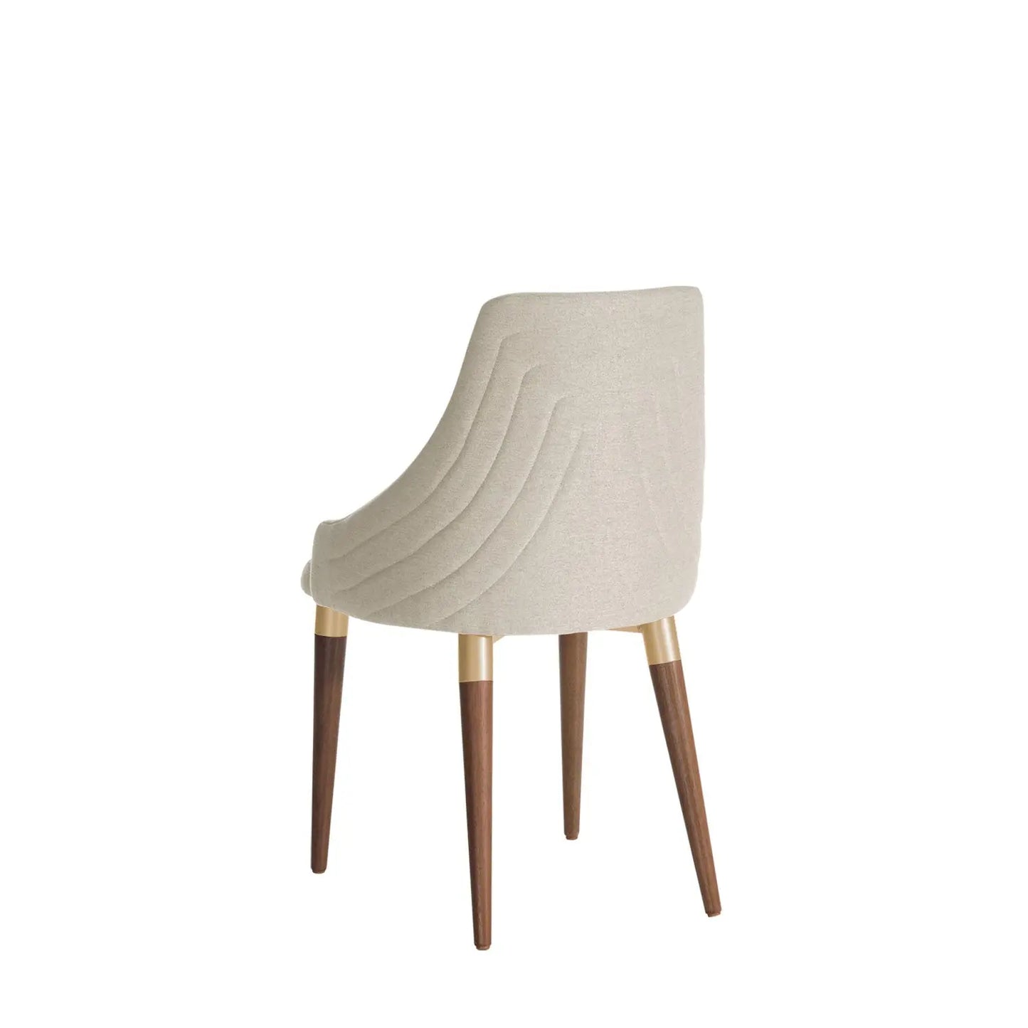 Reembalado - Cadeira Evelyn Linho - Off White - Dourado - Natural