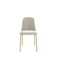 Reembalado - Cadeira Lucille Dourado C/ Veludo Fendi