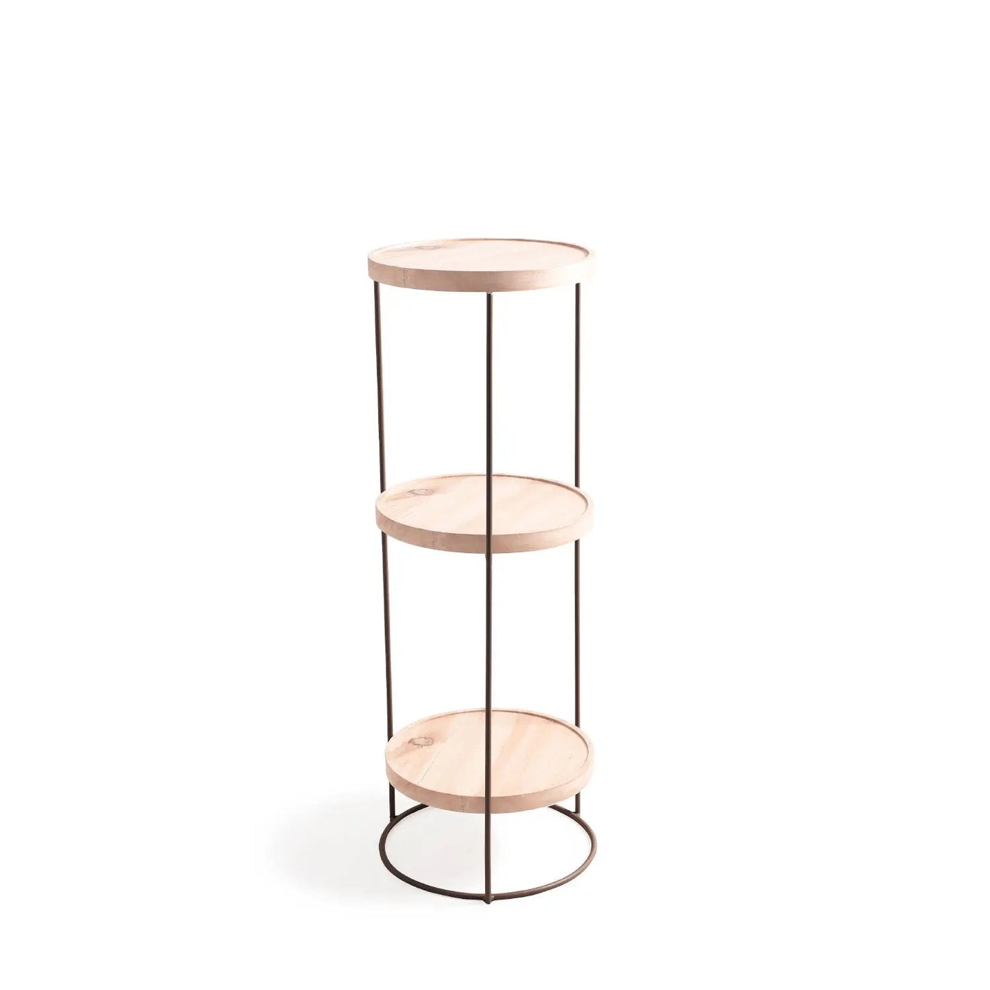 Homedock Estante Redonda de Metal Gate Marrom 100 cm Linee