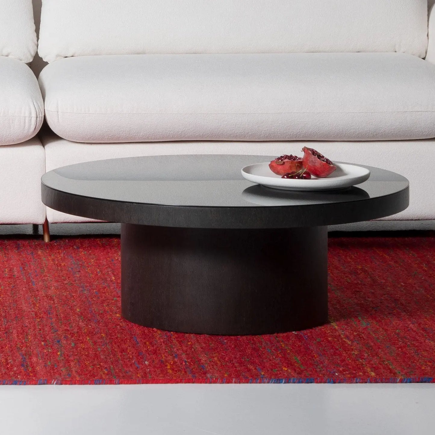 Reembalado - Mesa de Centro com Vidro Adeline 91 cm - Preto