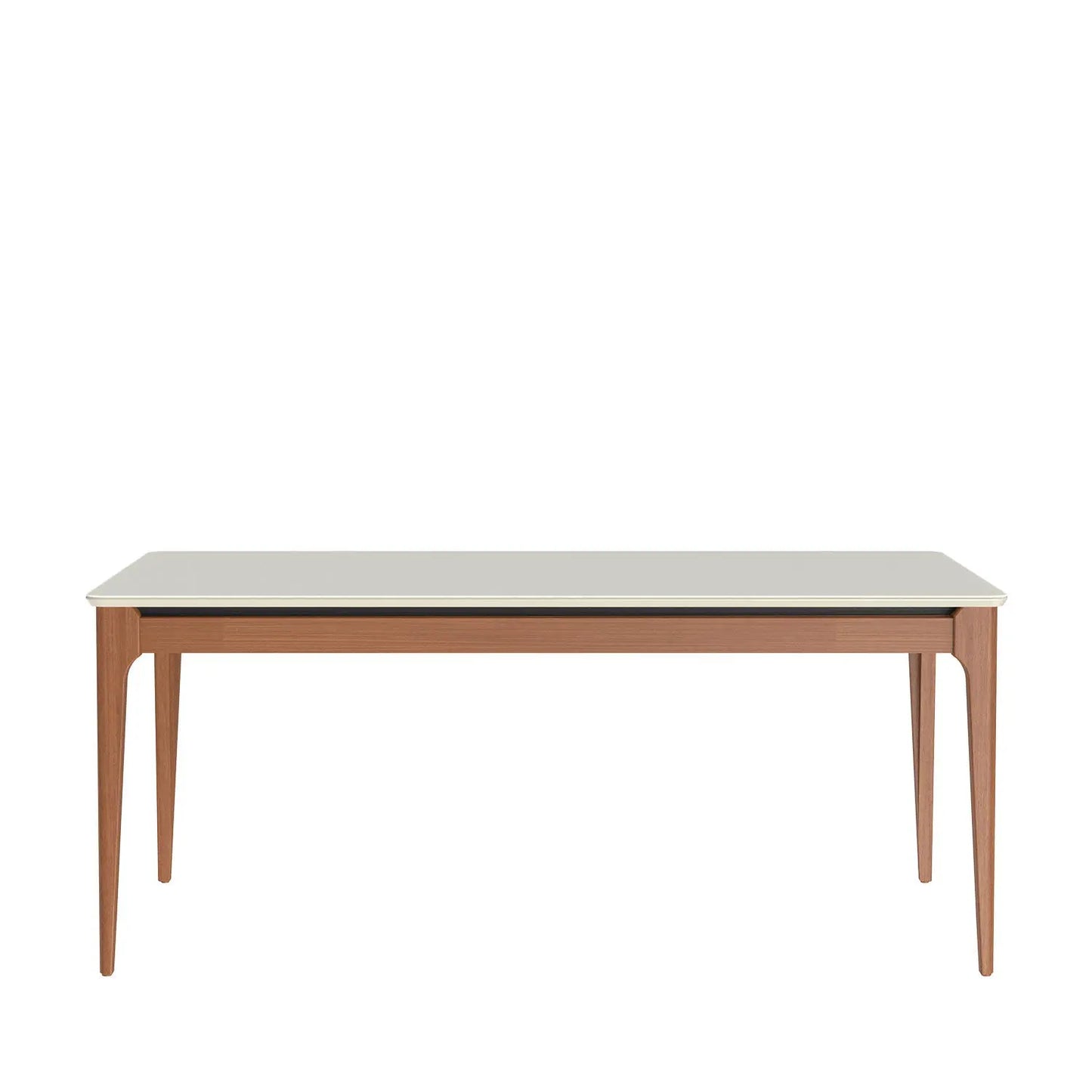 Reembalado - Mesa de Jantar Addar 180 cm - Natural c/ Vidro Off White