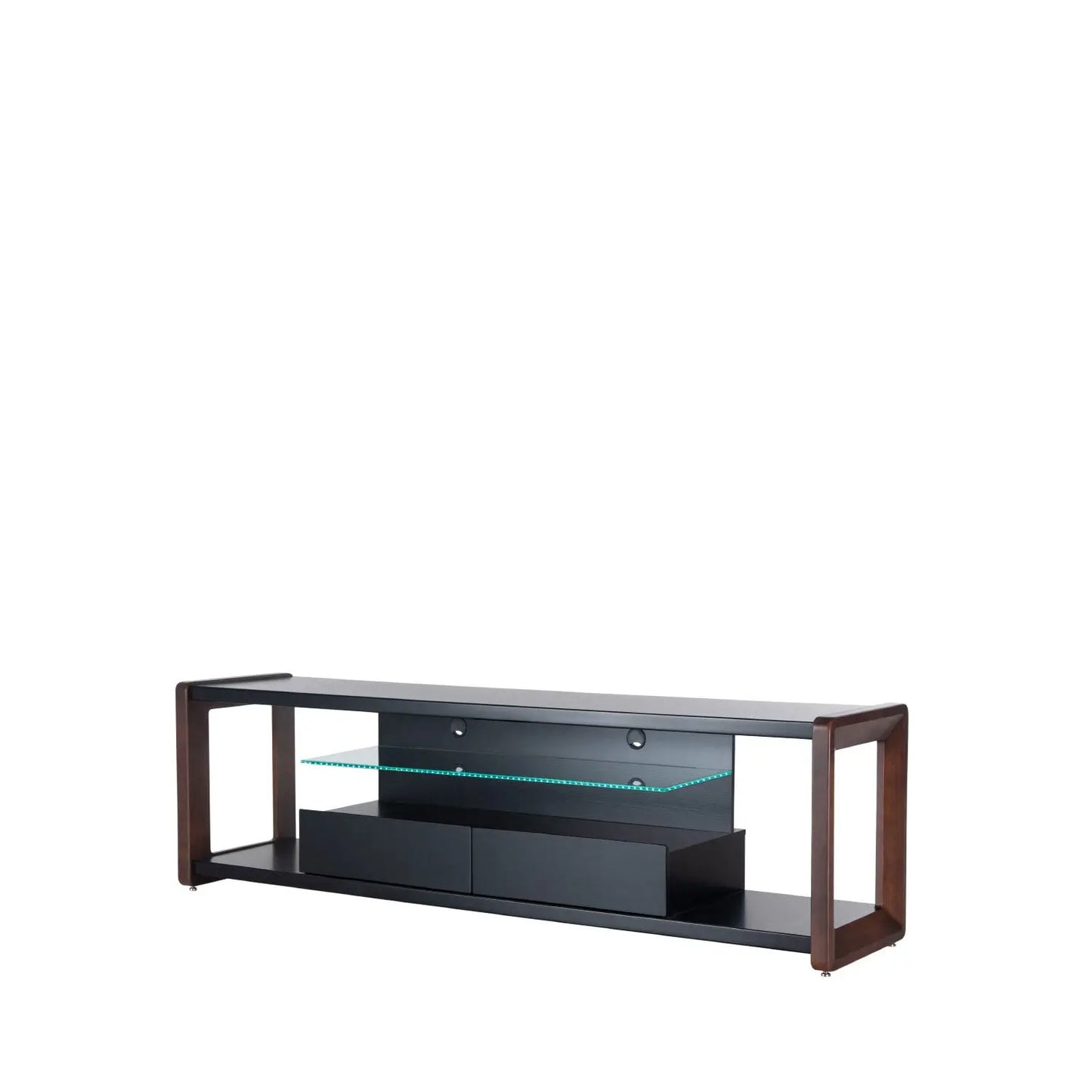 Mostruário - Rack Carter 189 cm - Imbuia c/ Preto Touch