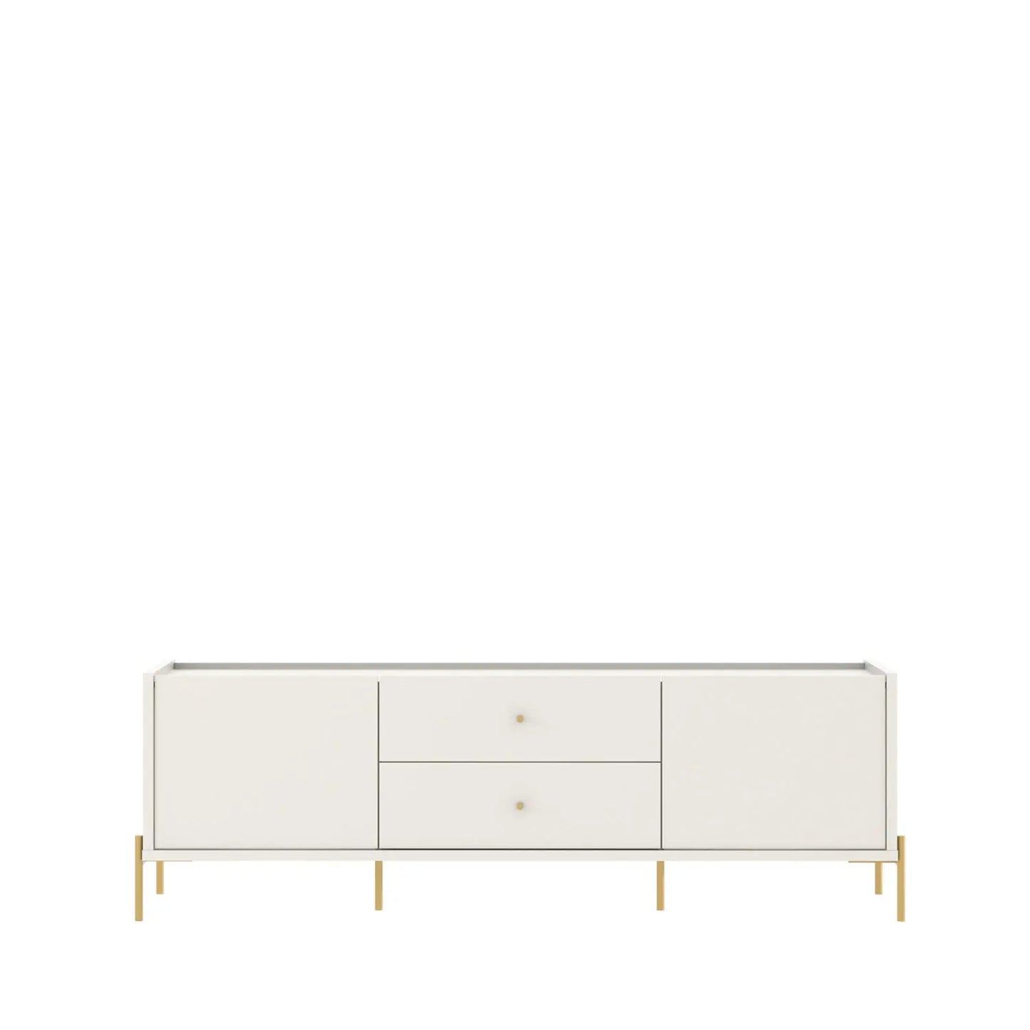 Reembalado - Rack Jasper 185 cm - Off White Fosco c/ Dourado