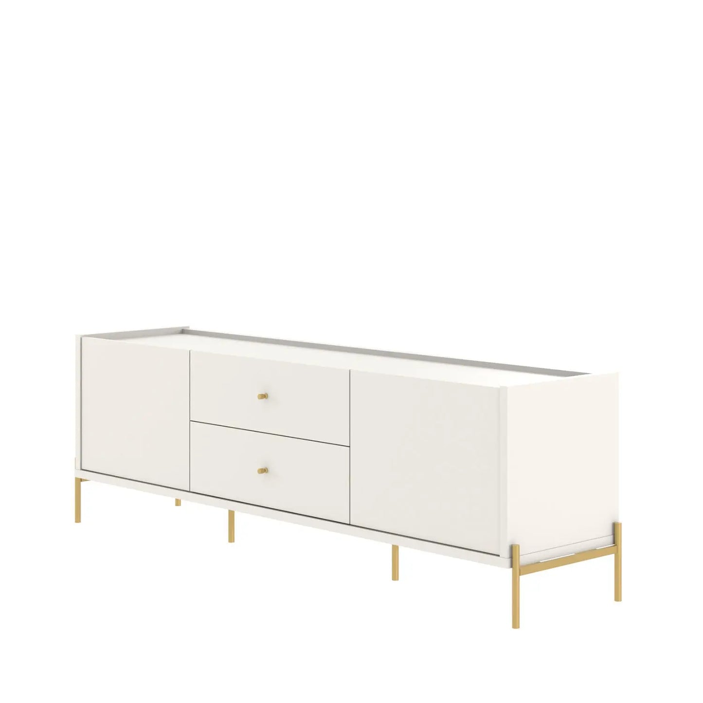 Reembalado - Rack Jasper 185 cm - Off White Fosco c/ Dourado