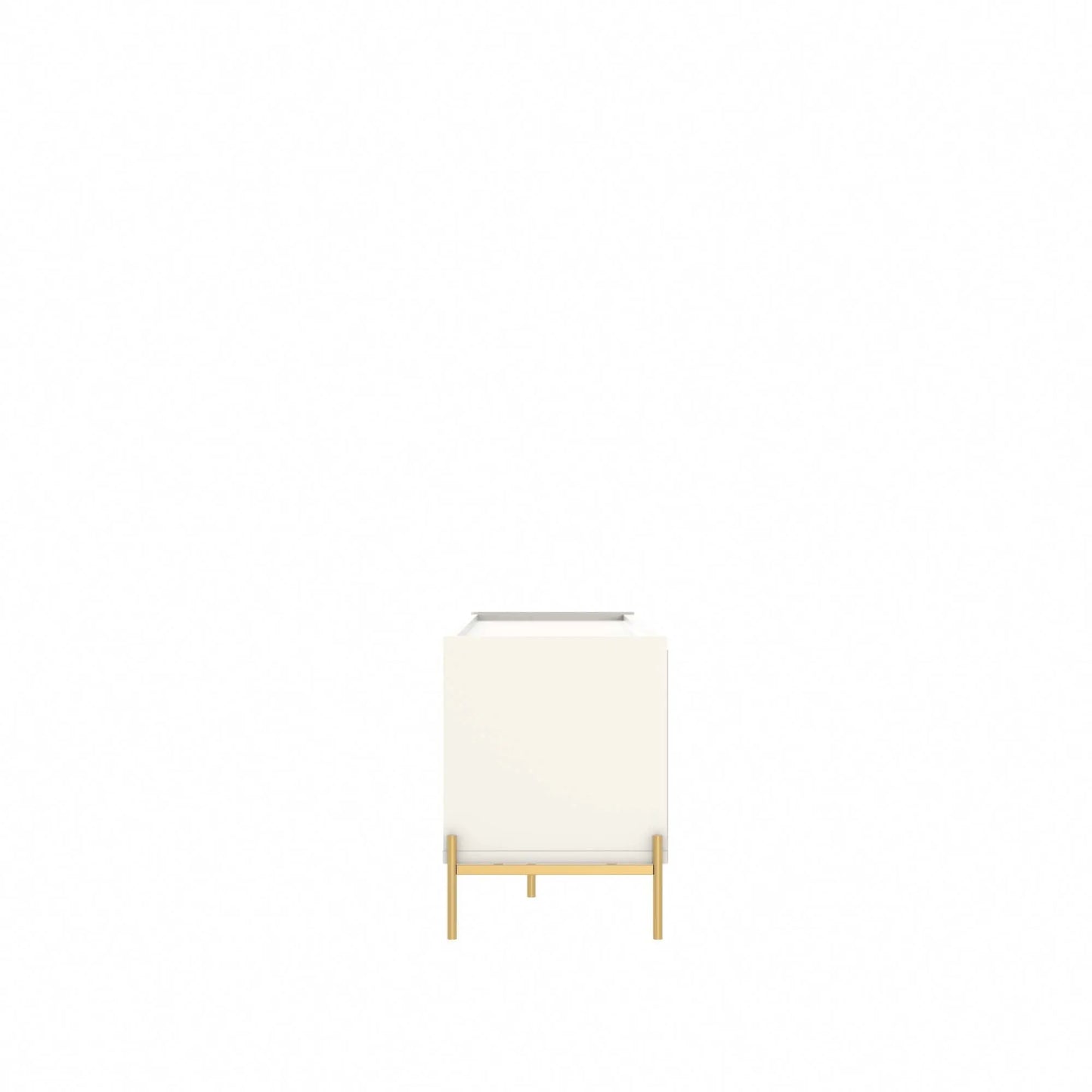 Reembalado - Rack Jasper 185 cm - Off White Fosco c/ Dourado