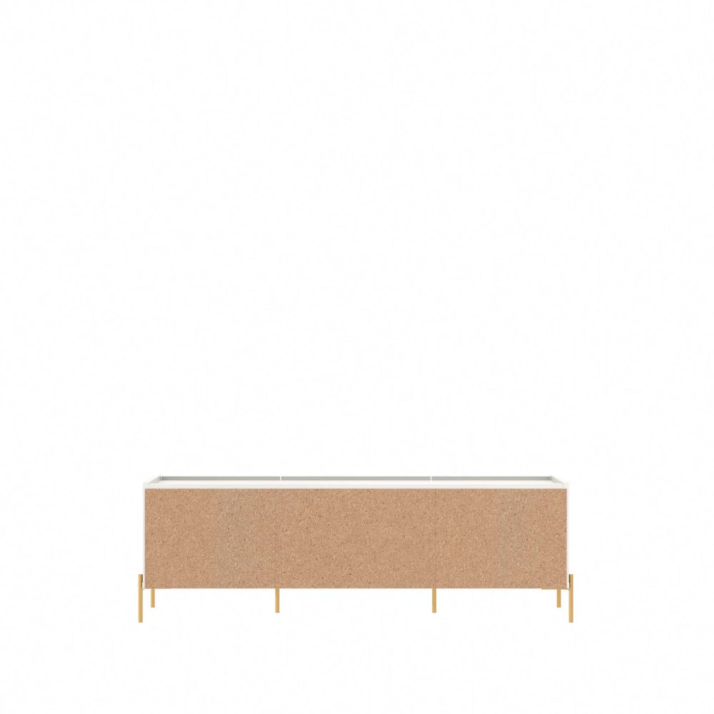 Reembalado - Rack Jasper 185 cm - Off White Fosco c/ Dourado