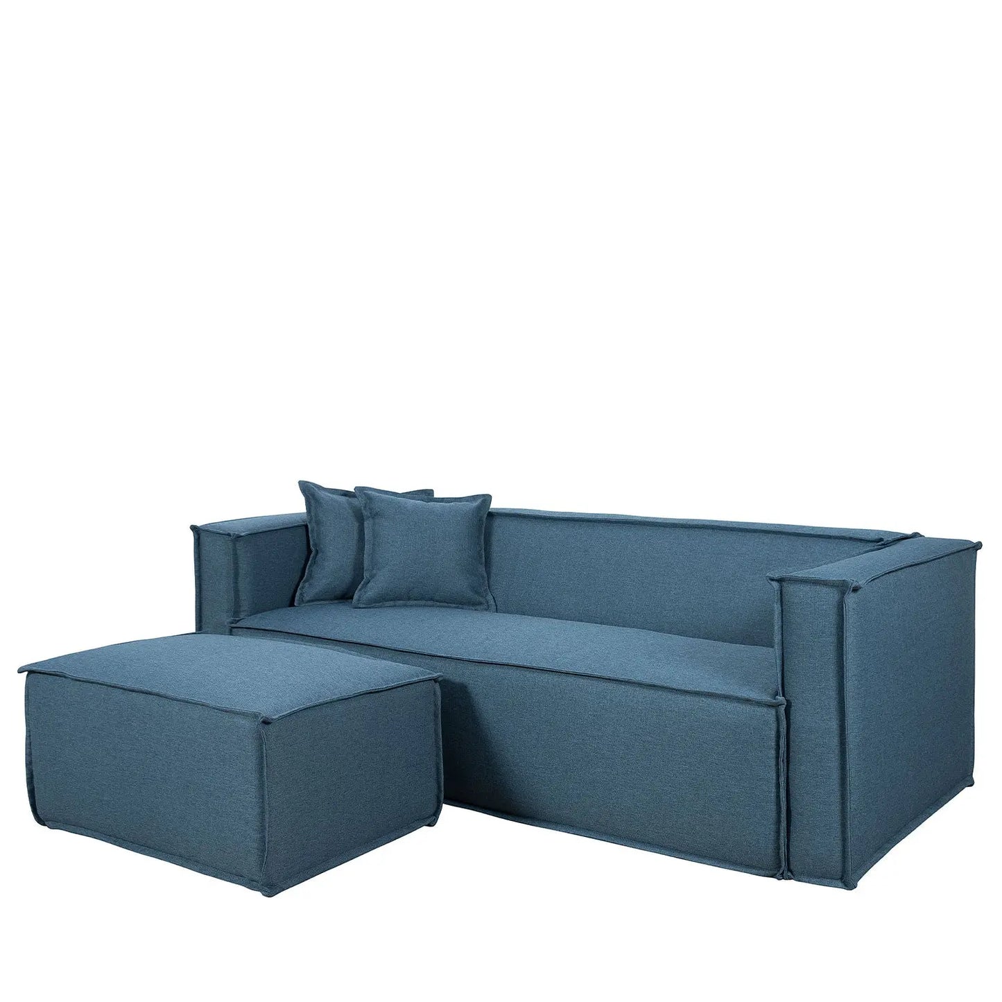 Reembalado - Sofá Freddo 205 cm - Linho Azul Safira