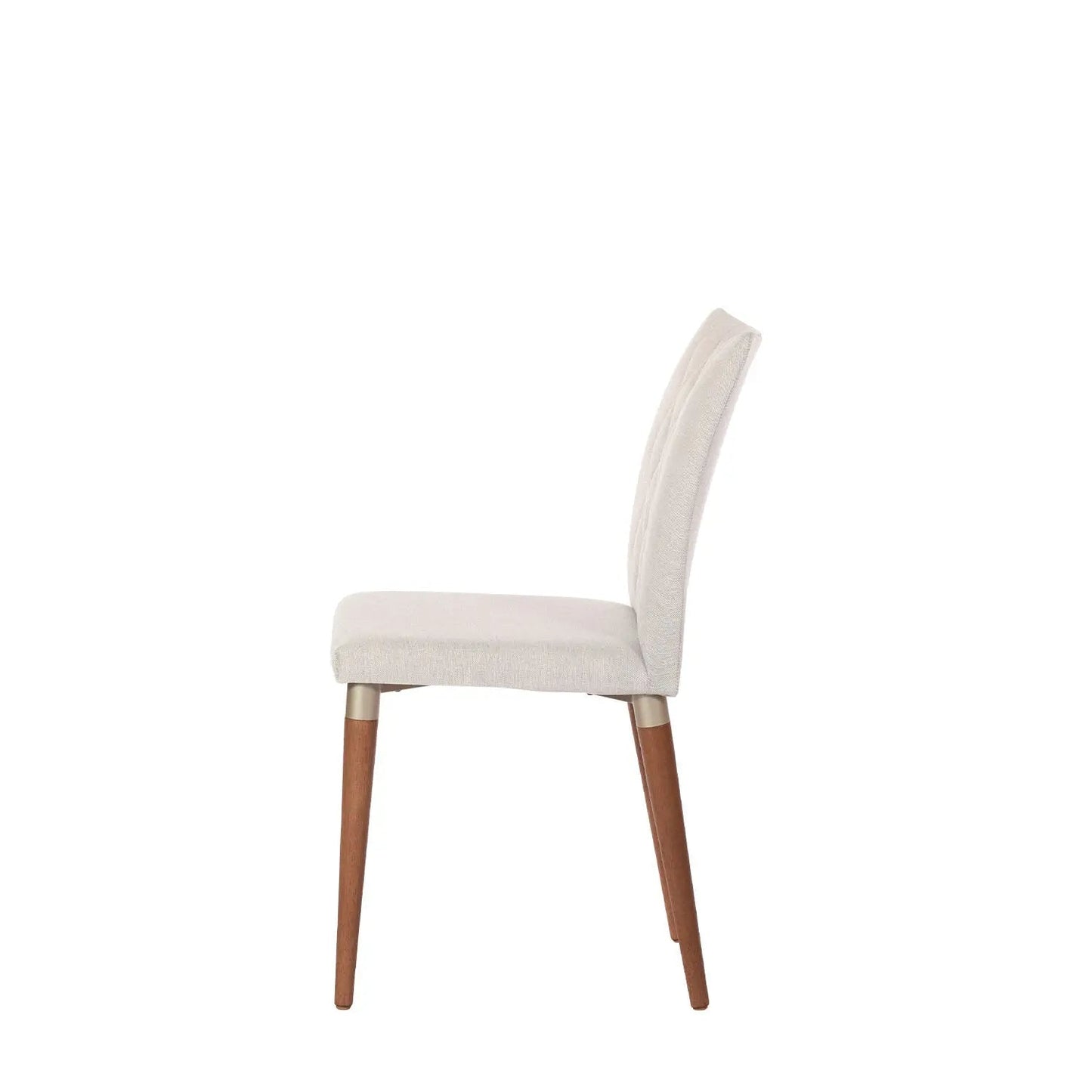 Reembalagem - Cadeira Luma - Natural c/ Linho Off White - Champanhe