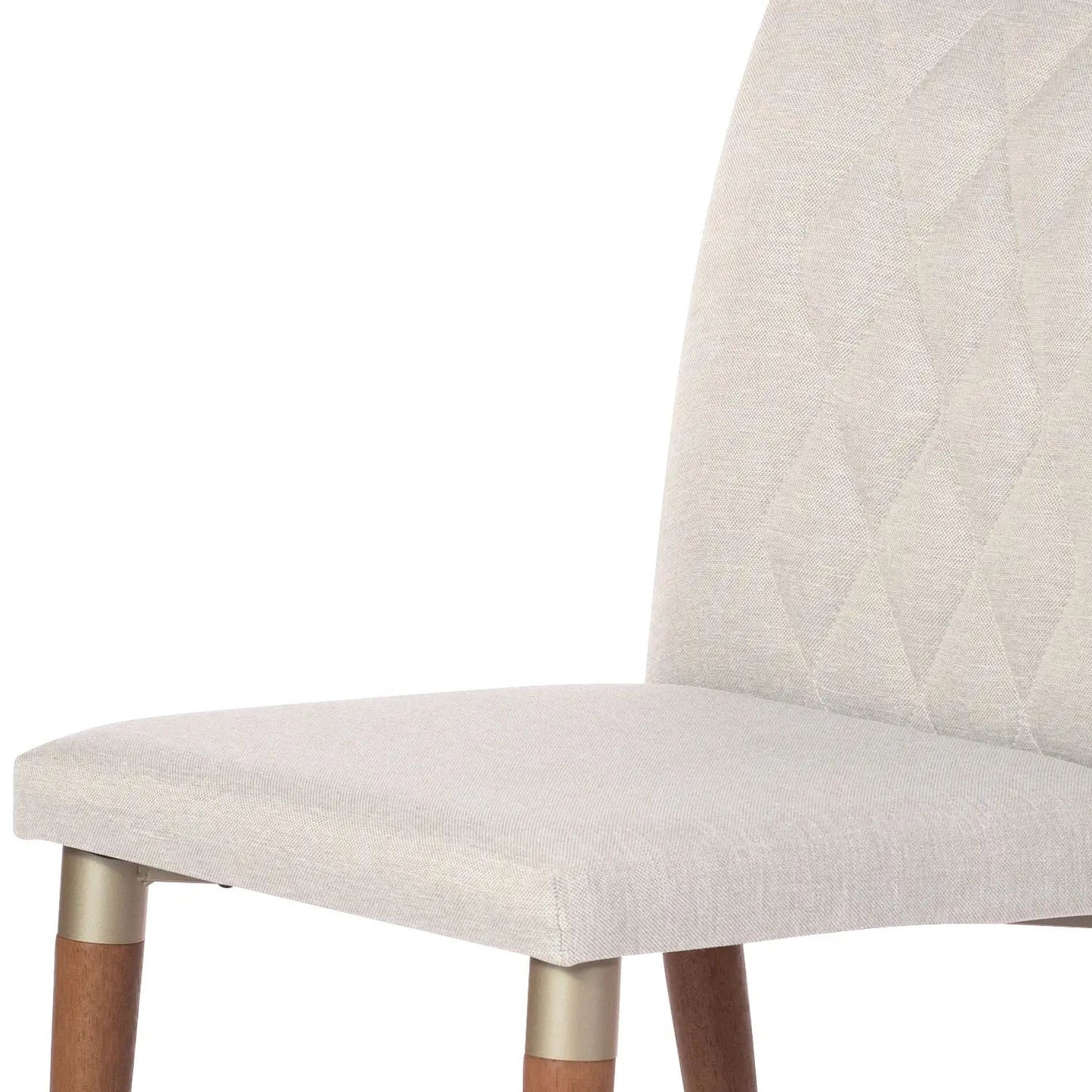 Reembalagem - Cadeira Luma - Natural c/ Linho Off White - Champanhe