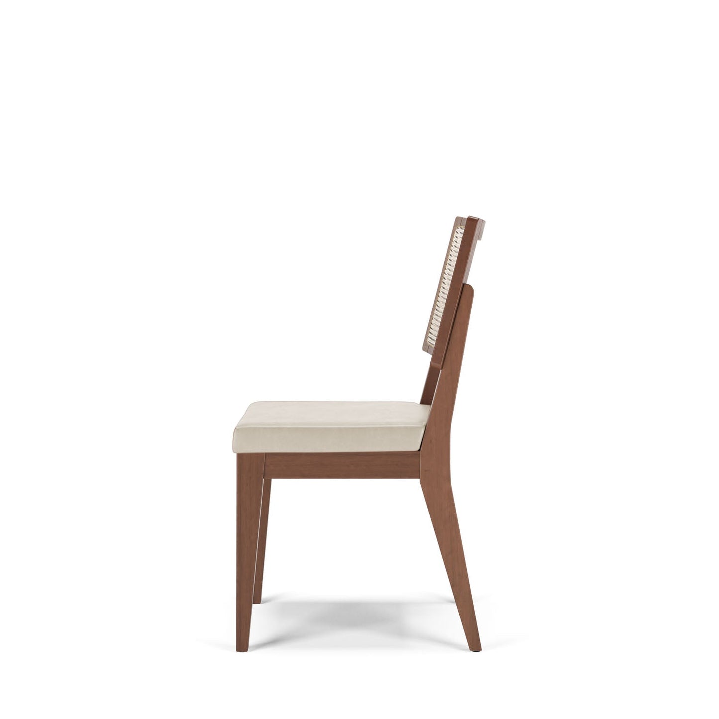 Reembalado - Cadeira com Palhinha Saga - Natural c/ PU Off White