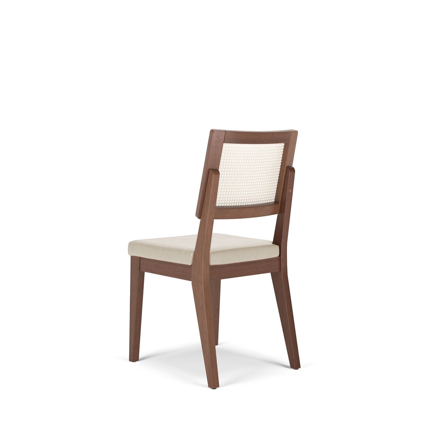 Reembalado - Cadeira com Palhinha Saga - Natural c/ PU Off White