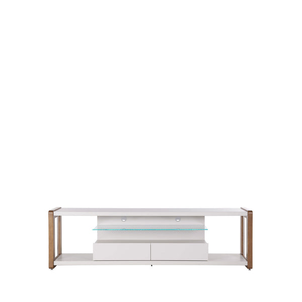 Reembalado - Rack Carter 189 cm - Off White Fosco c/ Natural