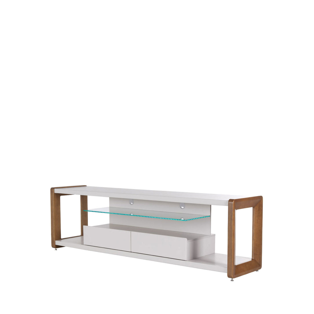 Reembalado - Rack Carter 189 cm - Off White Fosco c/ Natural