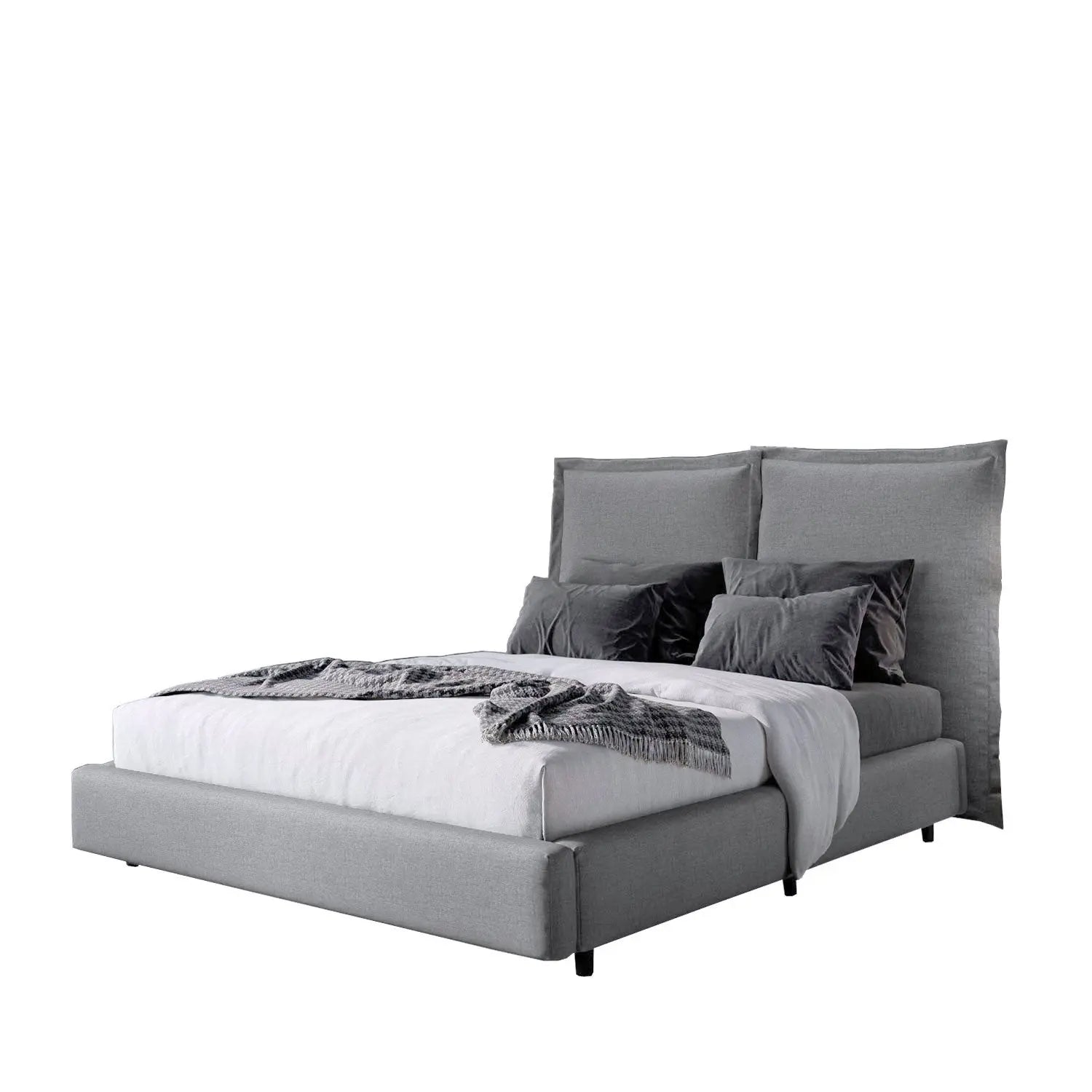 Cama Estofada Lille Queen Linho Cinza – Dock2