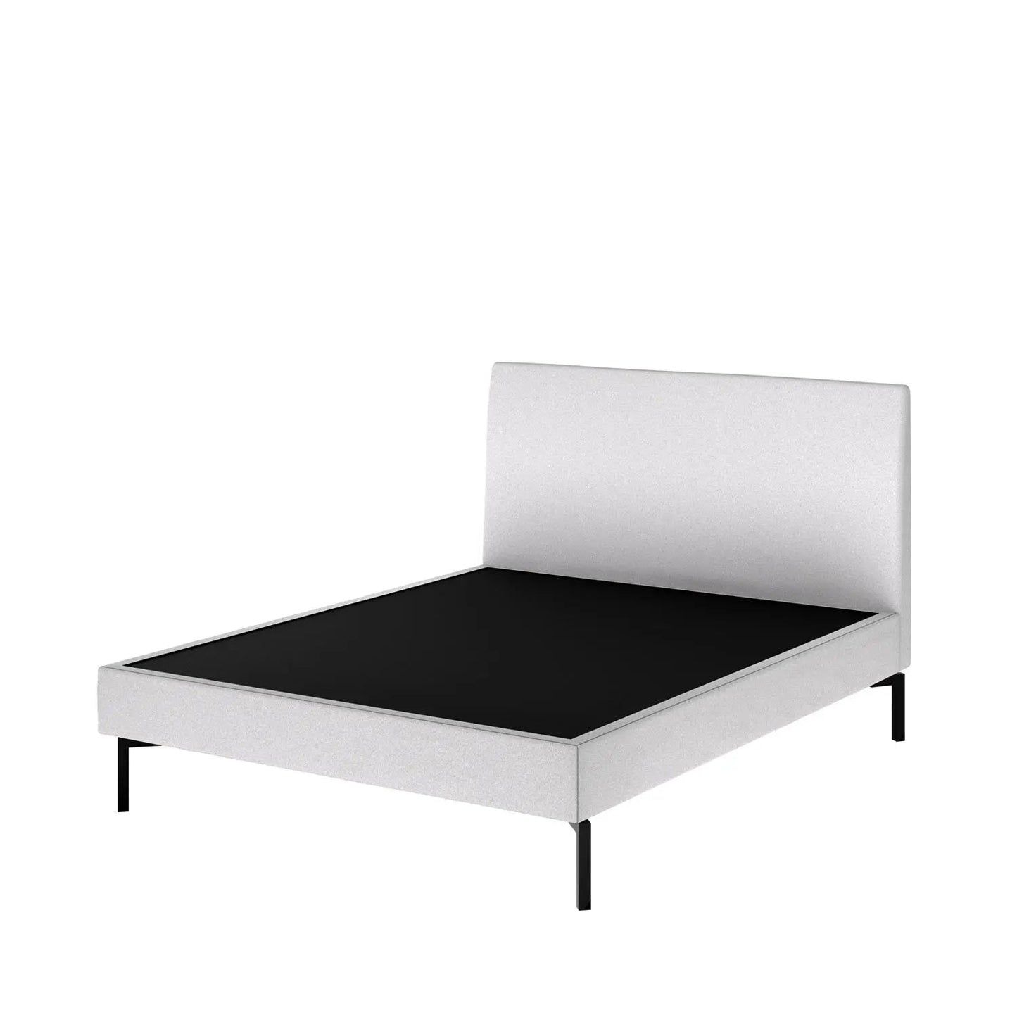 Reembalado - Cama Queen Estofada Amália - Bouclê Branco c/ Preto