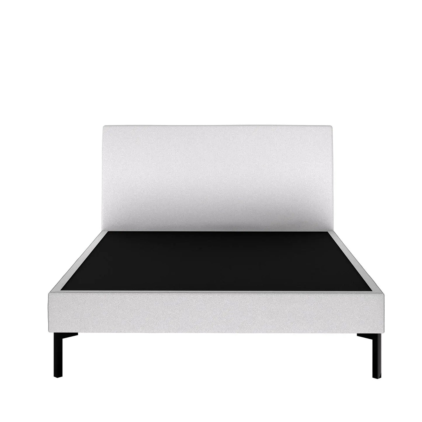 Reembalado - Cama Queen Estofada Amália - Bouclê Branco c/ Preto