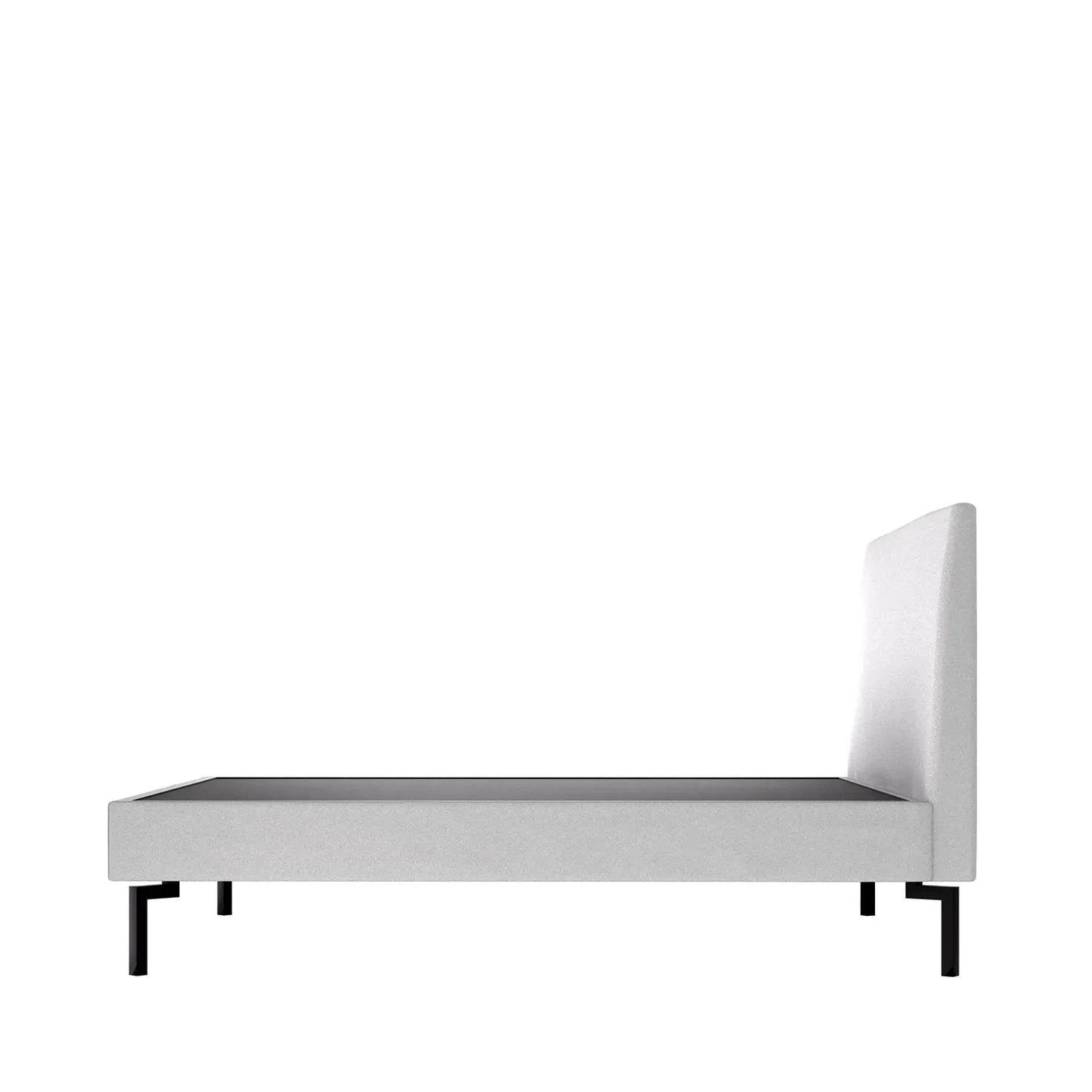 Reembalado - Cama Queen Estofada Amália - Bouclê Branco c/ Preto