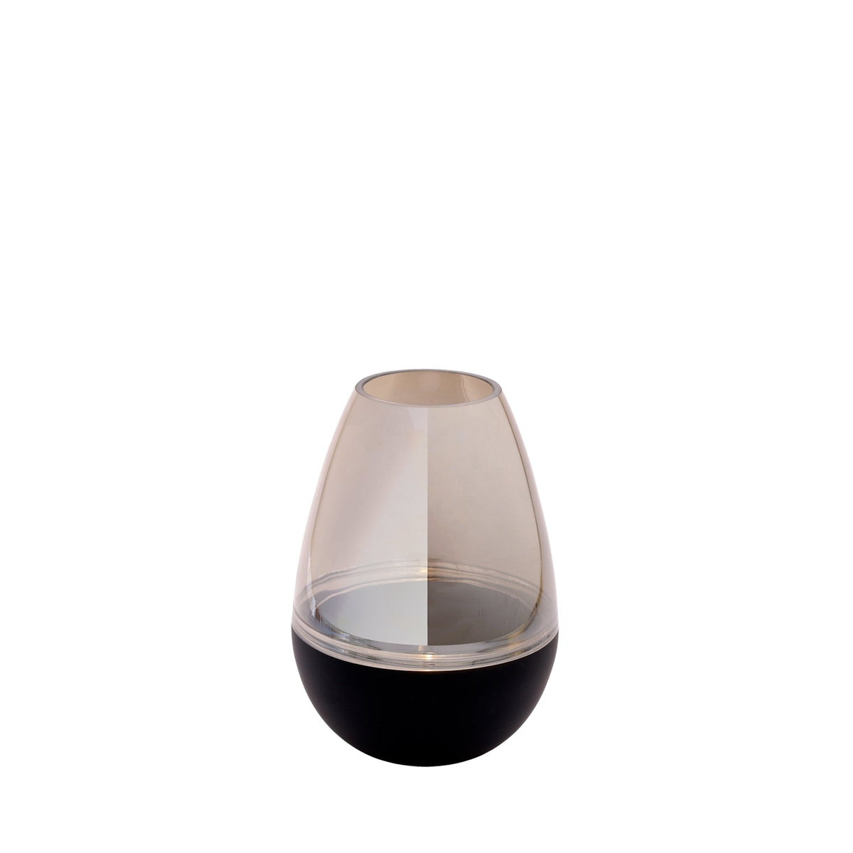 Vaso Decorativo de Vidro Lossi Preto 17 cm