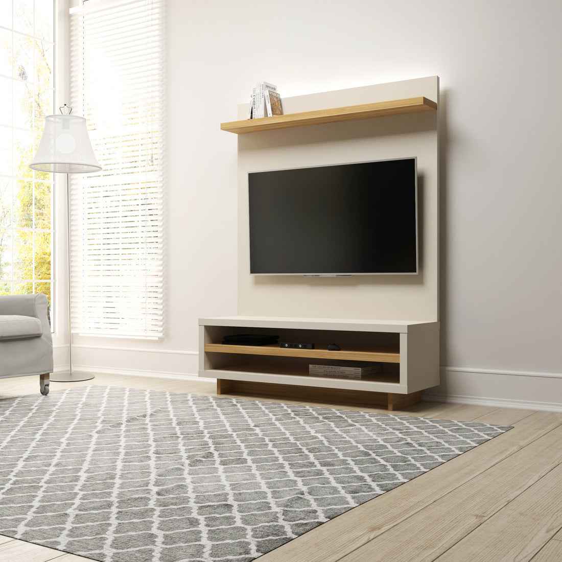 Reembalado - Módulo Rack Ivar 135 cm - Cinamomo c/ Off White Fosco