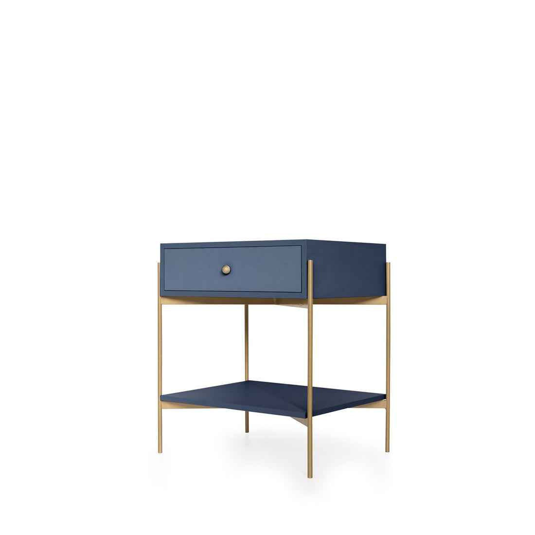 Reembalado - Mesa de Cabeceira c/ 1 Gaveta Kaunas - Azul