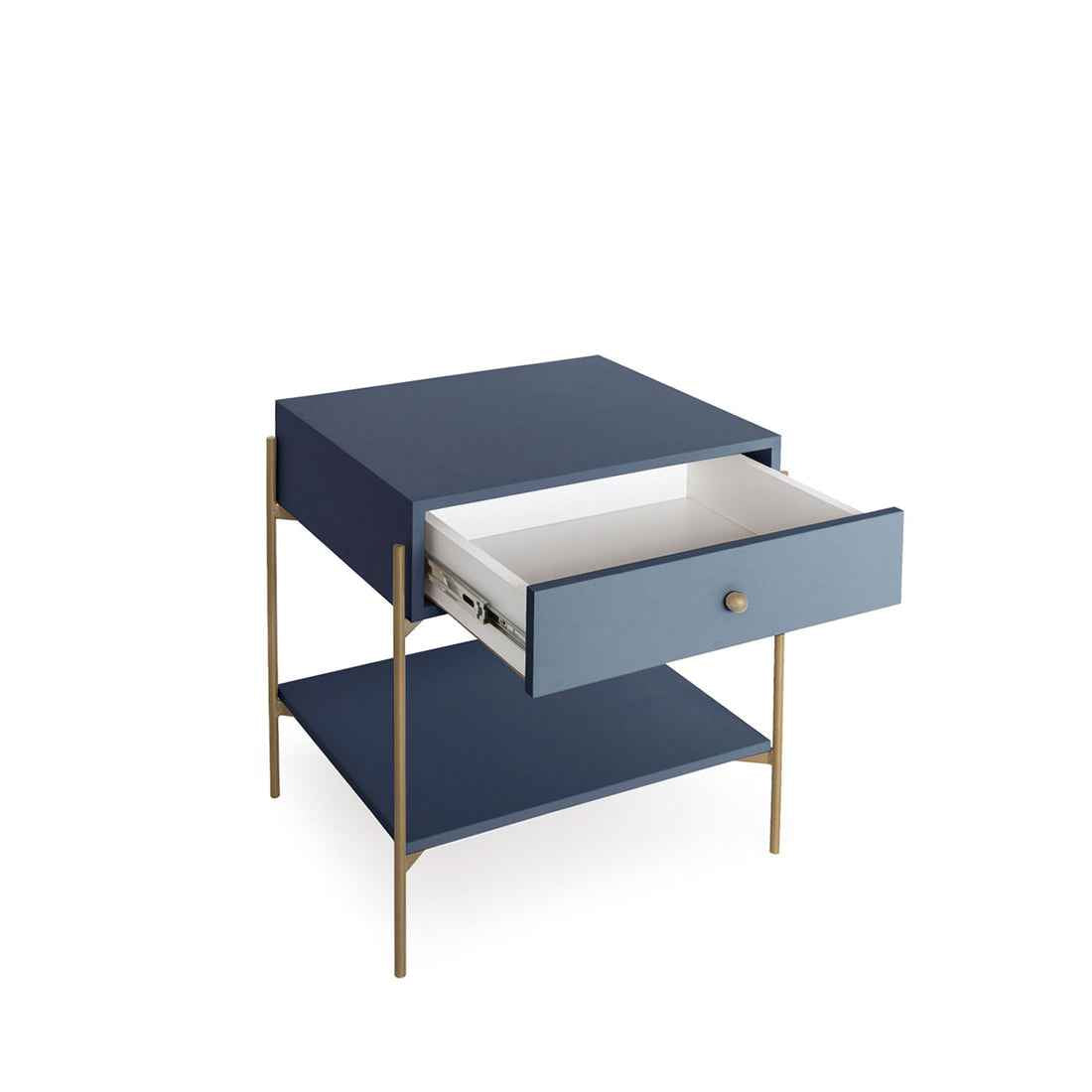 Reembalado - Mesa de Cabeceira c/ 1 Gaveta Kaunas - Azul