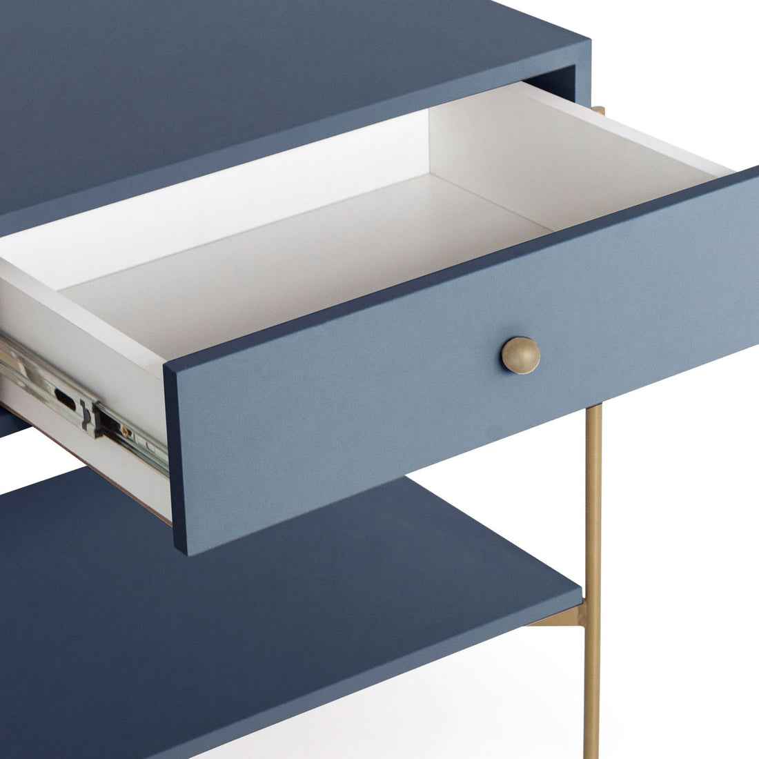 Reembalado - Mesa de Cabeceira c/ 1 Gaveta Kaunas - Azul