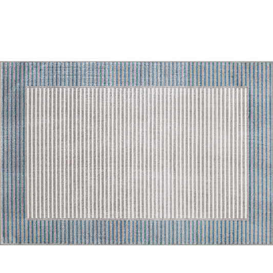Tapete Akila Azul e Cinza - 195 x 250 cm