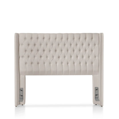 Reembalado - Cabeceira Queen Estofada Liya Capitonê 175 cm - Linho Off White