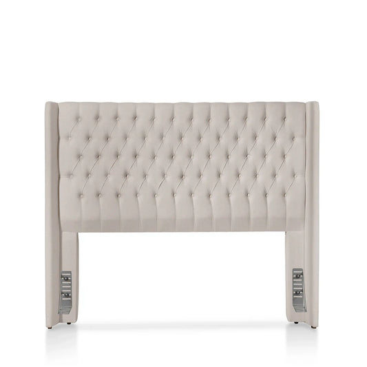 Reembalado - Cabeceira Queen Estofada Liya Capitonê 175 cm - Linho Off White