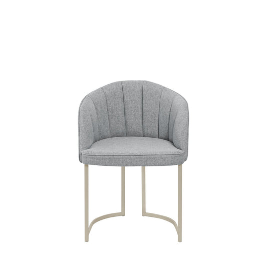 Reembalado - Cadeira Beverly - Champanhe c/ Linen Cinza