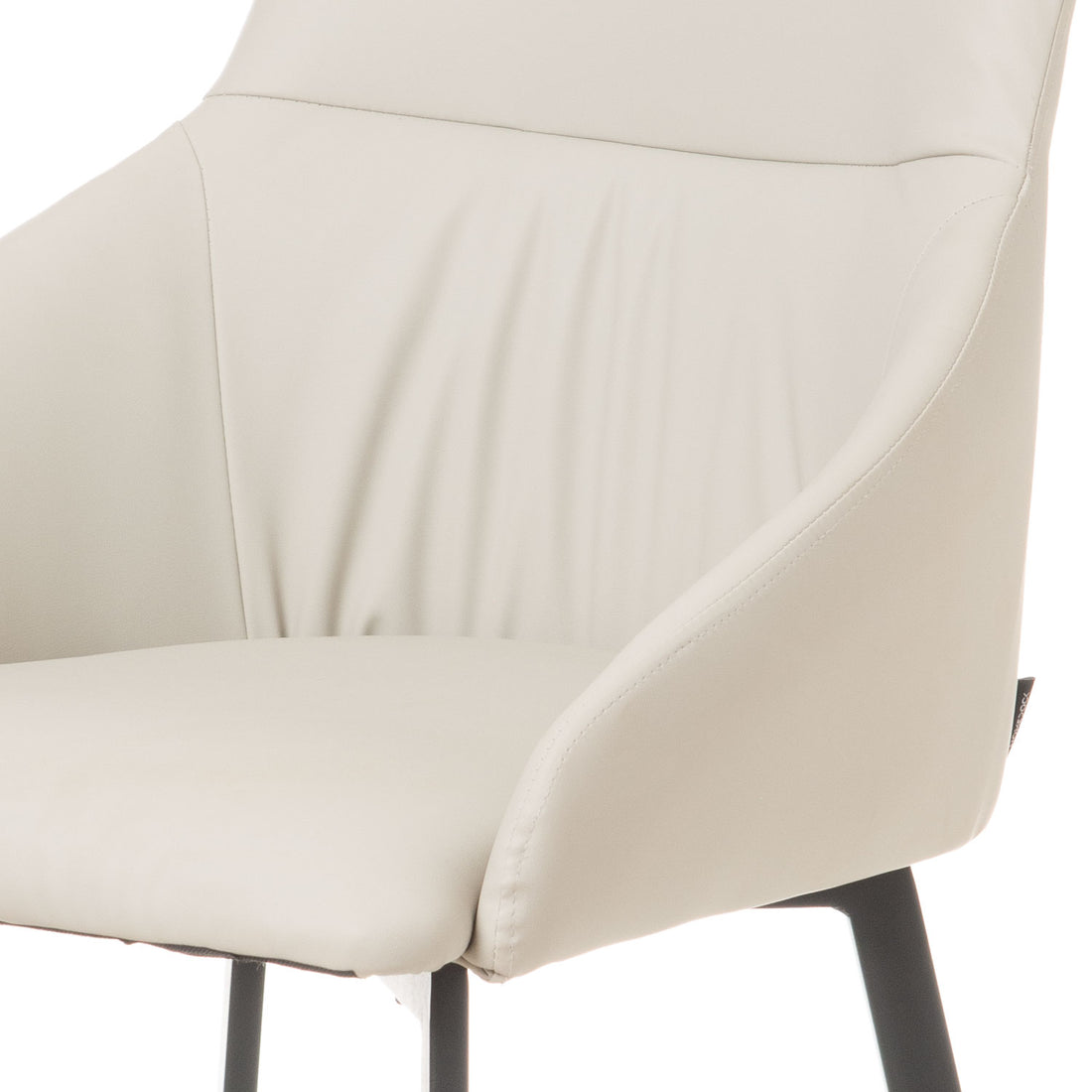Reembalado - Cadeira Alina - PU Off White c/ Preto