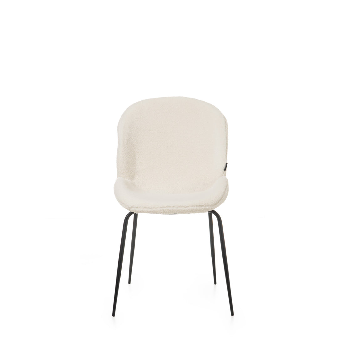 Reembalado - Cadeira Hannah - Bouclê Off White c/ Preto