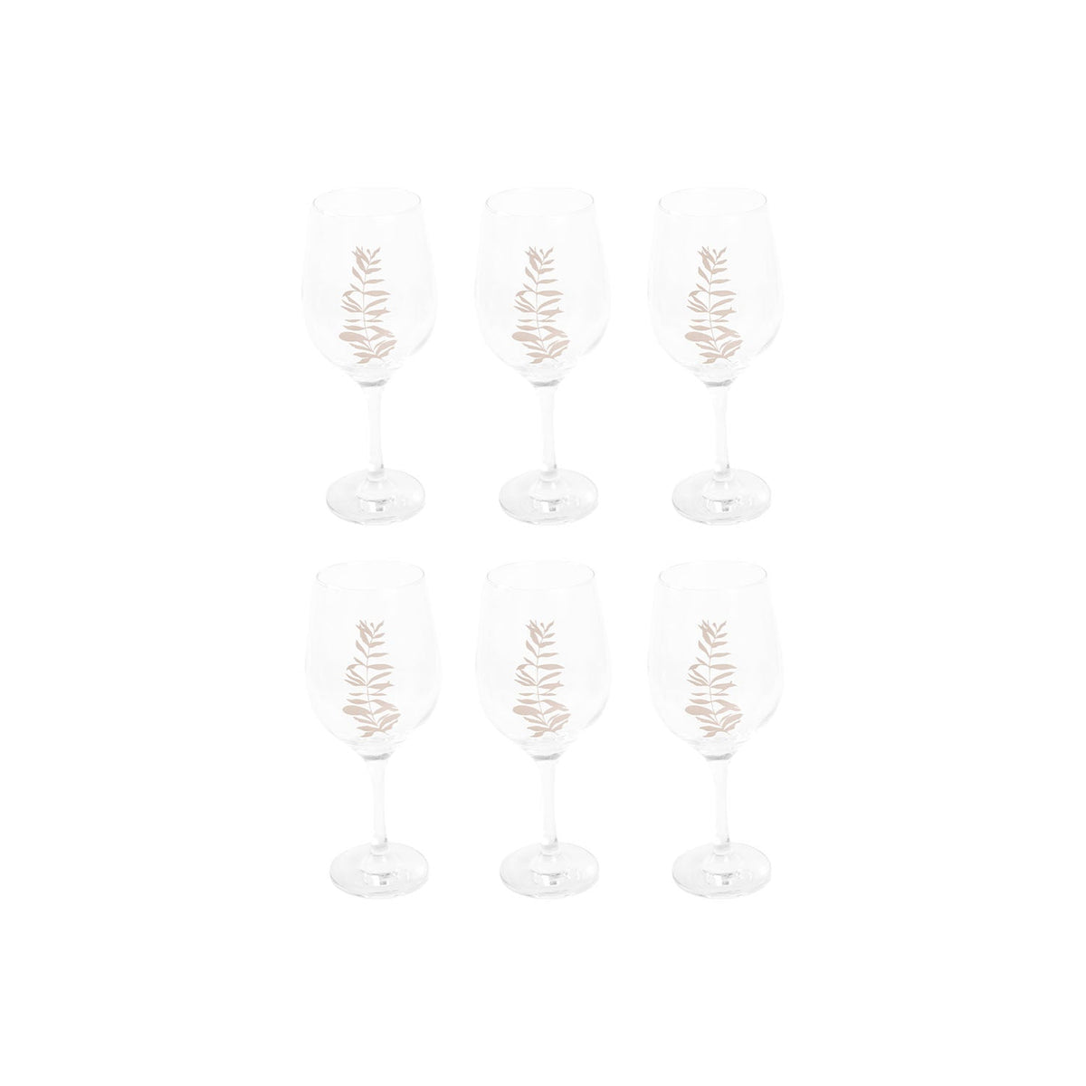 Jogo de 6 Taças de Vinho em Vidro 600 ml Florear