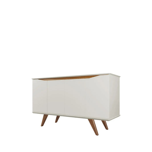 Buffet Olive 135 cm - Off White Fosco c/ Natural