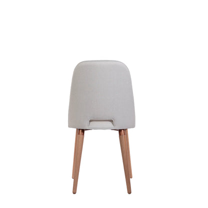 Reembalado - Cadeira Drop Linho - Off White - Cobre - Cinamomo