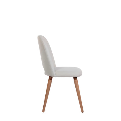 Reembalado - Cadeira Drop Linho - Off White - Cobre - Cinamomo