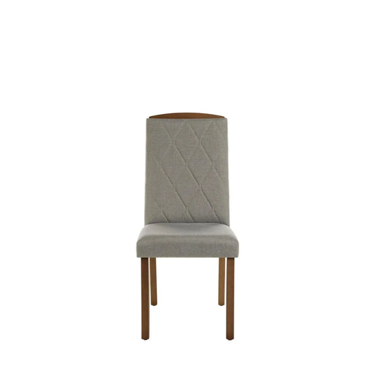 Conjunto de 2 Cadeiras Daisy Linho - Carbono - Natural