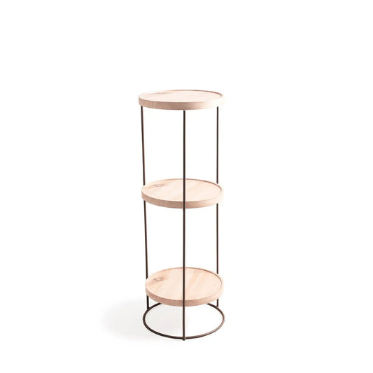 Homedock Estante Redonda de Metal Gate Marrom 100 cm Linee