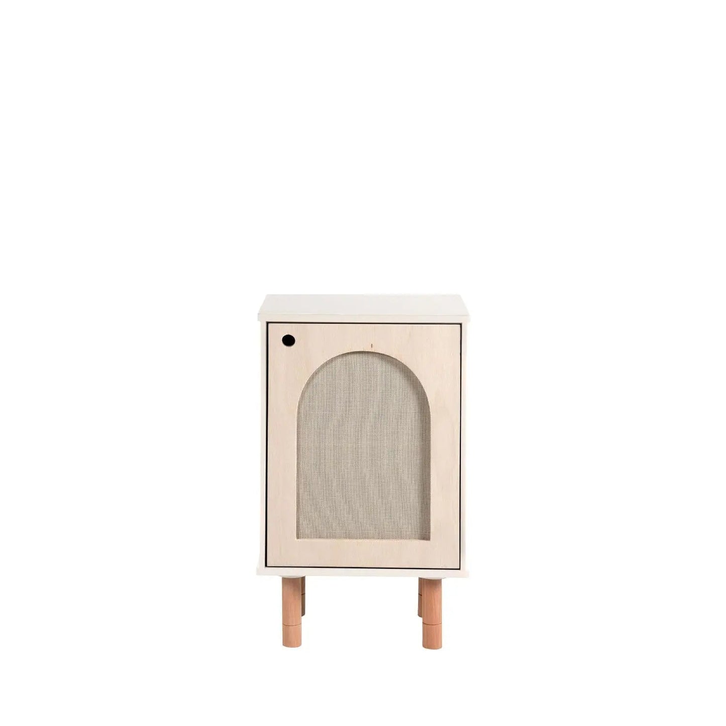 Homedock Mesa Cabeceira Nathan Off White c/ 1 Porta Decoratta