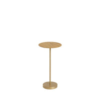 Reembalado - Mesa Lateral Greta 62 cm - Dourado c/ Freijó